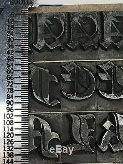 Priory Black Text Type Typographique 48 Pt, Impression Sur Métal Vintage