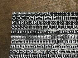 Rare Antique Vtg 12pt Atf Post Monotone Letterpress Type D'impression A-z Lettre # Set