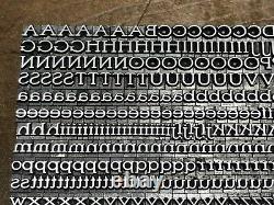 Rare Antique Vtg 12pt Atf Post Monotone Letterpress Type D'impression A-z Lettre # Set
