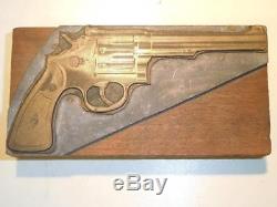 Rare Bloc D'imprimantes Vintage Revolver S & W K-38 De Master & Wesson