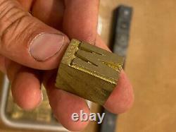 Rare Bookbinding Brass Type Set 0.91 Gaufrage Livreur De Finition En Or 1