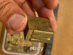 Rare Bookbinding Brass Type Set 0.91 Gaufrage Livreur De Finition En Or 1