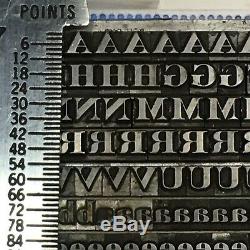 Roman 12 Pt Engravers Typo Vintage Type D'impression En Métal Trie Police