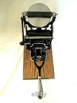 Sigwalt Chicago # 10 1 Rouleau D'impression Typo Mint Condition Set Up + Extras