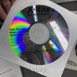 Spectrodensitomètre X-Rite Série 500 Modèle de couleur manuelle 504 CD de formation et étui