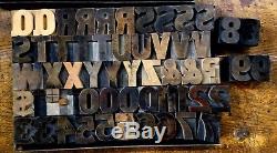 Type Antique Antique Letterpress Bois 120 Pt 111 Pc Complet 1 3/4 Po