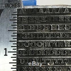 Type D'impression Typographique D'époque 12 Caractères Ombrés D'époque