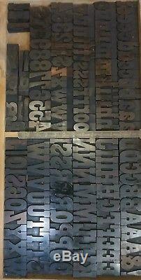 Type De Bois Ancien De Vanderburgh Wells & Co Vandercook Letterpress Printing 2.45