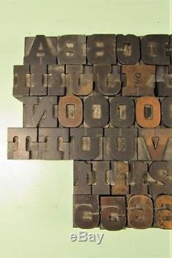 Type De Bois Typographique Blocs Antique 1 Pouce Chiffres Majuscules