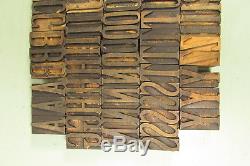 Type De Caractères D'impression Latine En Bois Type 1-5 / 8 Pouces Chiffres En Majuscules