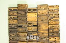 Type De Caractères D'impression Latine En Bois Type 1-5 / 8 Pouces Chiffres En Majuscules