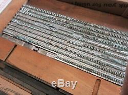 Type De Letterpress Plomb 18 Pt. Waldorf Texte Barnhart Brothers, Et Spindler D62