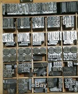 Type De Métal Presse Lettres / Caps & LC + Numéros / Symboles Kwikprint Kingsley Lot Énorme