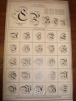 Type De Typographie 84 Pt. Initiales Hollandaises A. T. F. Extrêmement Rare