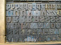 Type En Bois Antique Alphabet Type 22mm D'impression Blocs De Bois Lettres En Bois Adana