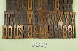 Type En Bois Ornementé Égyptien Blocs Typographiques Chiffres En Majuscules De 2 Pouces