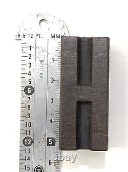 Typographie en blocs de bois d'imprimerie vintage 'Letterpress' 107 pièces de 54 mm #TP-257