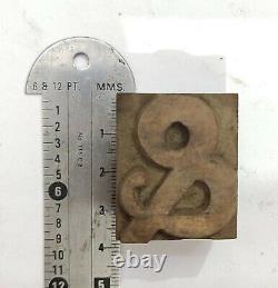 Typographie en blocs de lettres en bois/bois de presse à imprimer vintage 108pc 40mm #LB43