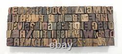 Typographie en blocs en bois de presse à lettre vintage 109 pièces 13mm #TP-268