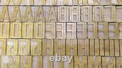 Typographie en blocs en bois pour impression en relief vintage 110 pièces 32mm LB111