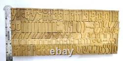 Typographie en bois de lettre d'imprimerie en script hindi / devanagari 273pc #LB40