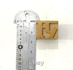 Typographie en caractères d'imprimerie en bois de l'alphabet hindi / devanagari 305 pièces #DM23