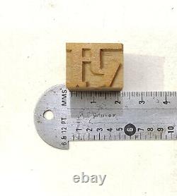 Typographie en caractères d'imprimerie en bois de l'alphabet hindi / devanagari 305 pièces #DM23