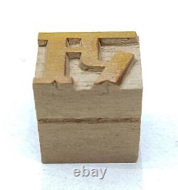Typographie en caractères d'imprimerie en bois de l'alphabet hindi / devanagari 305 pièces #DM23