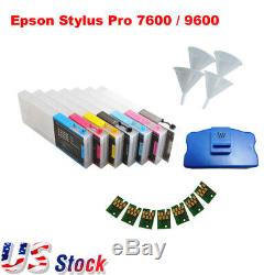 USA Combo E Pson Stylus Pro 7600/9600 Recharge Cartouches D'encre 7pcs / Set Kit