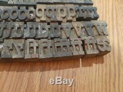 Vintage 1 Lettres Alphabet Letterpress Minuscules Blocs D'impression Type De Bois