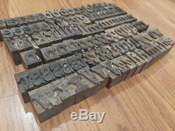 Vintage 1 Lettres Alphabet Letterpress Minuscules Blocs D'impression Type De Bois