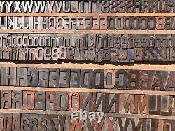 Vintage 274 Letterpress En Bois Antique Imprimer Type Bloc Lettres 2.5 + 1 11/16