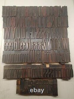 Vintage 2 11/16 Page & Co Wood Letterpress Imprimer Type Block Letters Set Lot 2