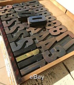 Vintage 31 Chiffres Bois Letterpress Imprimer Type 3 3-5 / 16 Lot Printing Press