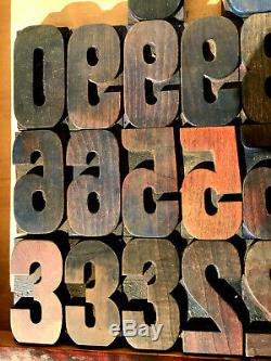 Vintage 31 Chiffres Bois Letterpress Imprimer Type 3 3-5 / 16 Lot Printing Press