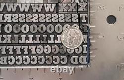 Vintage Alphabets Letterpress Type D'impression 24pt Stymie Bold Mn99 12#