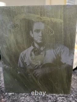 Vintage Johnny Cash Photo Imprimantes Bloc D’impression En Bois