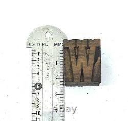 Vintage Letterpress Bois / Bois Impression Type Bloc 106 Pc 26mm #tp117