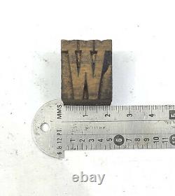 Vintage Letterpress Bois / Bois Impression Type Bloc 106 Pc 26mm #tp117