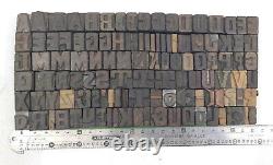 Vintage Letterpress Bois / Bois Impression Type Bloc 114 Pc 17mm#tp-101