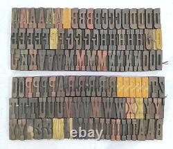 Vintage Letterpress Bois / Bois Impression Type Bloc Typographie 115 Pc 50mm#tp-90