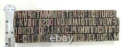 Vintage Letterpress Bois / Bois Impression Type Bloc Typographie 116 Pc17mm #dm30