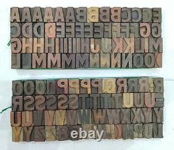 Vintage Letterpress Bois / Bois Impression Type Bloc Typographie 120 Pc 27mm#tp-50