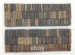 Vintage Letterpress Bois / Bois Impression Type Bloc Typographie 157pc 33mm#tp-182