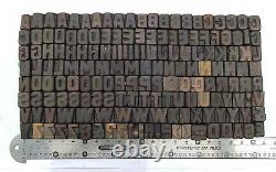 Vintage Letterpress Bois / Bois Impression Type Bloc Typographie 168 Pc 13mm#tp-47