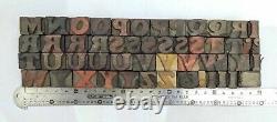Vintage Letterpress Bois / Bois Impression Type Bloc Typographie 97 Pc 16mm#tp-81