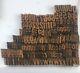 Vintage Letterpress Type De Bois Lettres Et Numéros 147 Minuscules Pcs