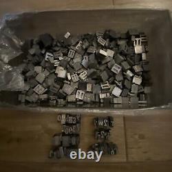 Vintage Lot De Letterpress Imprimer Blocs Type Alphabet Nombres De Ponctuation 25lbs