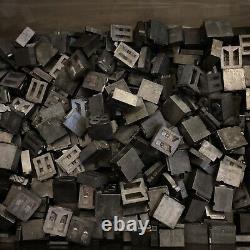 Vintage Lot De Letterpress Imprimer Blocs Type Alphabet Nombres De Ponctuation 25lbs