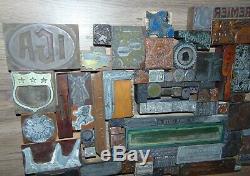 Vintage Lot De Typo Impression Imprimantes Blocs